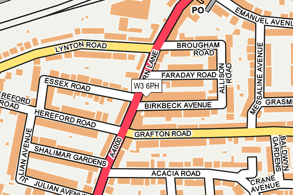 W3 6PH map - OS OpenMap – Local (Ordnance Survey)