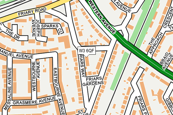 W3 6QF map - OS OpenMap – Local (Ordnance Survey)