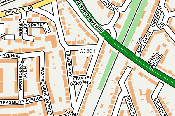 W3 6QH map - OS OpenMap – Local (Ordnance Survey)