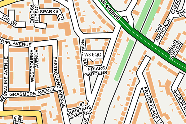 W3 6QQ map - OS OpenMap – Local (Ordnance Survey)