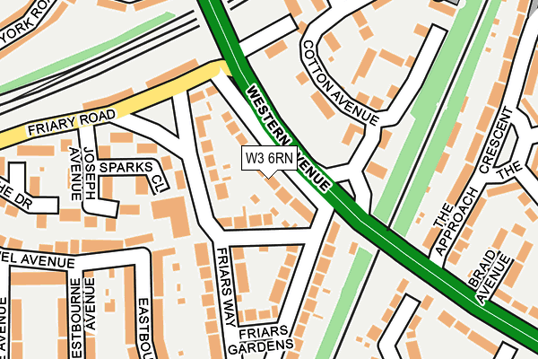 W3 6RN map - OS OpenMap – Local (Ordnance Survey)