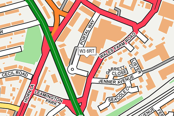 W3 6RT map - OS OpenMap – Local (Ordnance Survey)