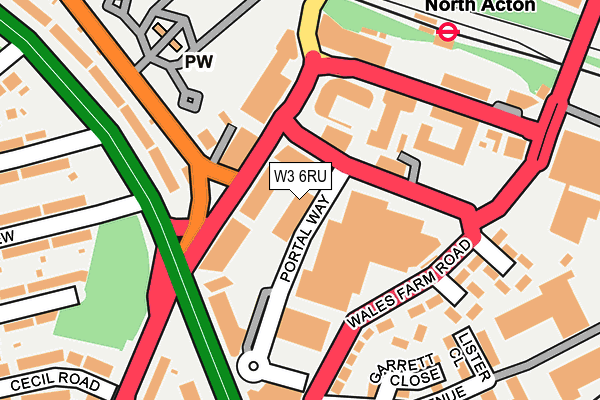 W3 6RU map - OS OpenMap – Local (Ordnance Survey)