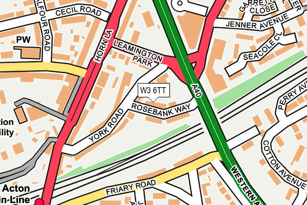 W3 6TT map - OS OpenMap – Local (Ordnance Survey)