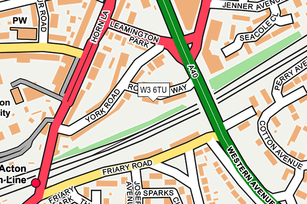 W3 6TU map - OS OpenMap – Local (Ordnance Survey)