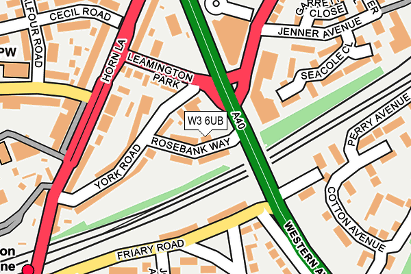 W3 6UB map - OS OpenMap – Local (Ordnance Survey)
