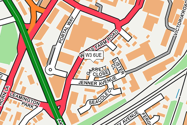 W3 6UE map - OS OpenMap – Local (Ordnance Survey)