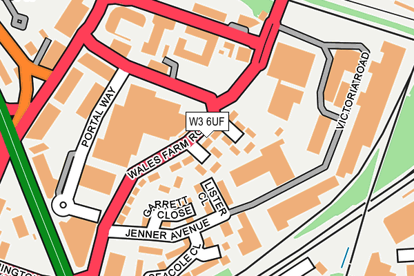 W3 6UF map - OS OpenMap – Local (Ordnance Survey)