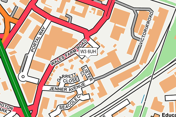 W3 6UH map - OS OpenMap – Local (Ordnance Survey)