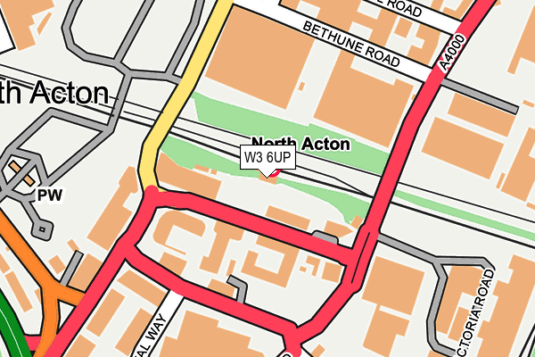 W3 6UP map - OS OpenMap – Local (Ordnance Survey)