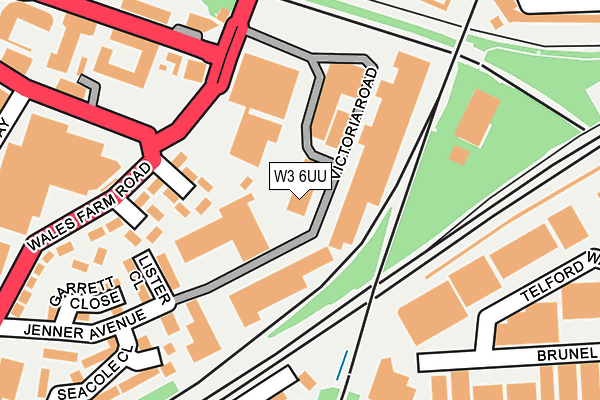 W3 6UU map - OS OpenMap – Local (Ordnance Survey)