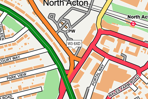 W3 6XD map - OS OpenMap – Local (Ordnance Survey)