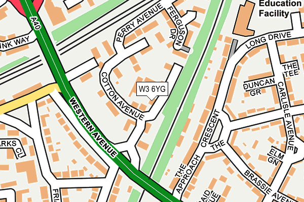 W3 6YG map - OS OpenMap – Local (Ordnance Survey)