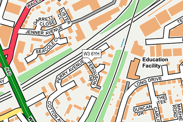 W3 6YH map - OS OpenMap – Local (Ordnance Survey)