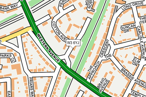 W3 6YJ map - OS OpenMap – Local (Ordnance Survey)