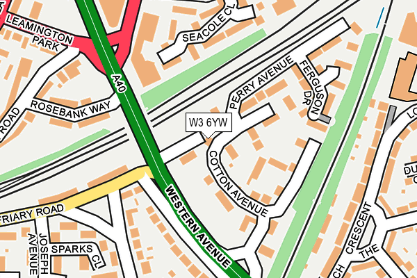 W3 6YW map - OS OpenMap – Local (Ordnance Survey)