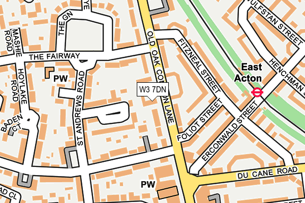 W3 7DN map - OS OpenMap – Local (Ordnance Survey)