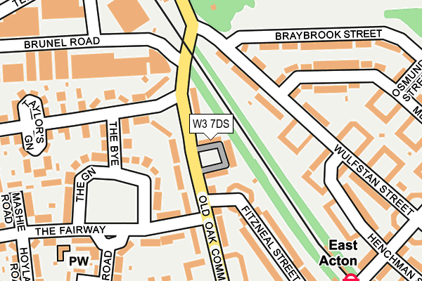 W3 7DS map - OS OpenMap – Local (Ordnance Survey)