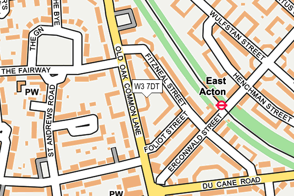 W3 7DT map - OS OpenMap – Local (Ordnance Survey)