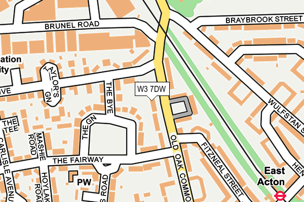 W3 7DW map - OS OpenMap – Local (Ordnance Survey)