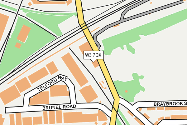 W3 7DX map - OS OpenMap – Local (Ordnance Survey)