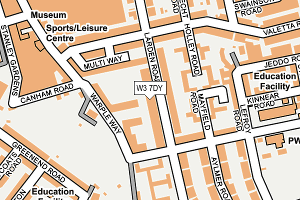 W3 7DY map - OS OpenMap – Local (Ordnance Survey)