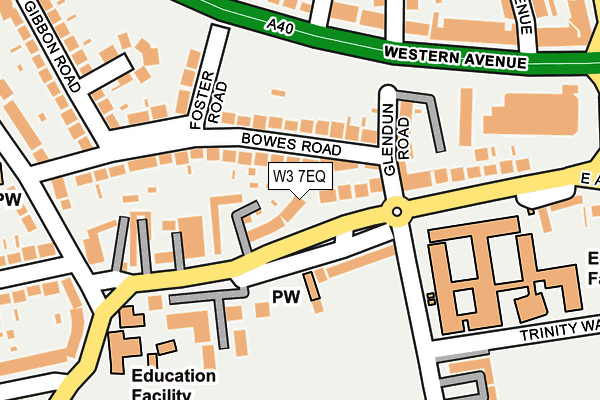 W3 7EQ map - OS OpenMap – Local (Ordnance Survey)