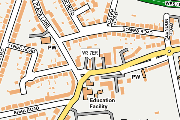 W3 7ER map - OS OpenMap – Local (Ordnance Survey)