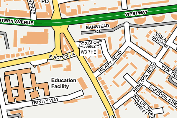 W3 7HE map - OS OpenMap – Local (Ordnance Survey)