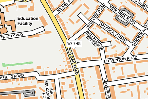 W3 7HG map - OS OpenMap – Local (Ordnance Survey)