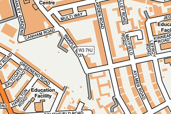 W3 7HJ map - OS OpenMap – Local (Ordnance Survey)