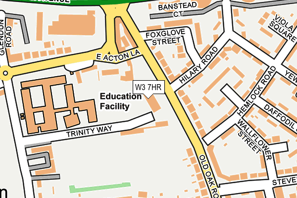 W3 7HR map - OS OpenMap – Local (Ordnance Survey)
