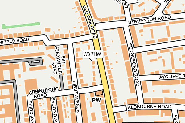 W3 7HW map - OS OpenMap – Local (Ordnance Survey)