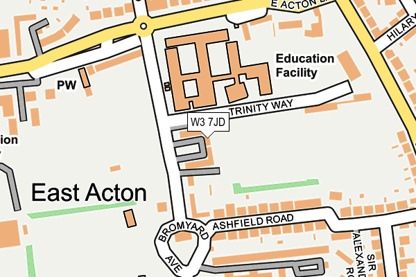 W3 7JD map - OS OpenMap – Local (Ordnance Survey)