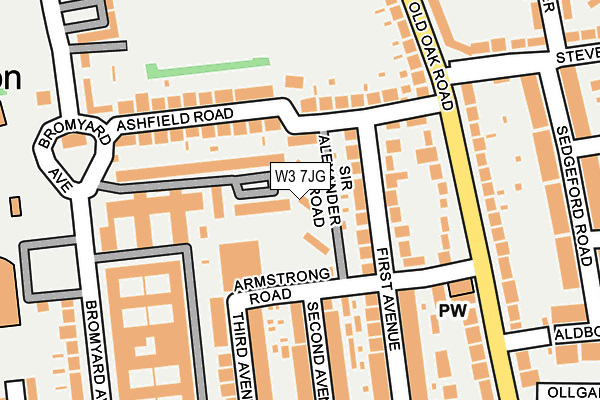 W3 7JG map - OS OpenMap – Local (Ordnance Survey)