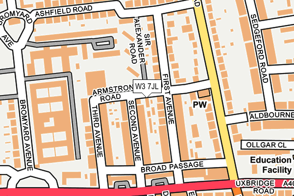 W3 7JL map - OS OpenMap – Local (Ordnance Survey)