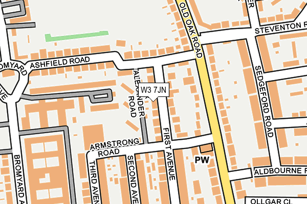 W3 7JN map - OS OpenMap – Local (Ordnance Survey)