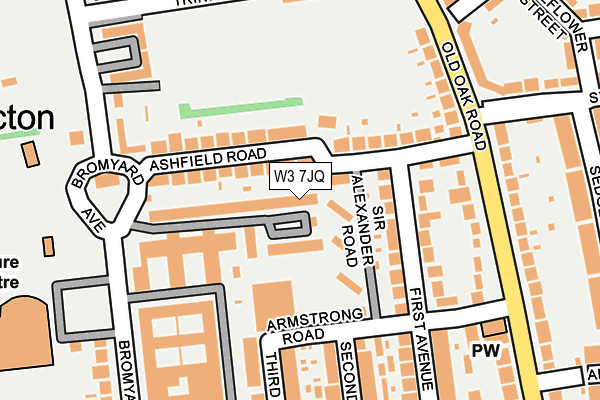 W3 7JQ map - OS OpenMap – Local (Ordnance Survey)