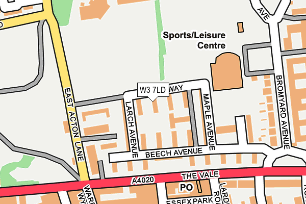 W3 7LD map - OS OpenMap – Local (Ordnance Survey)
