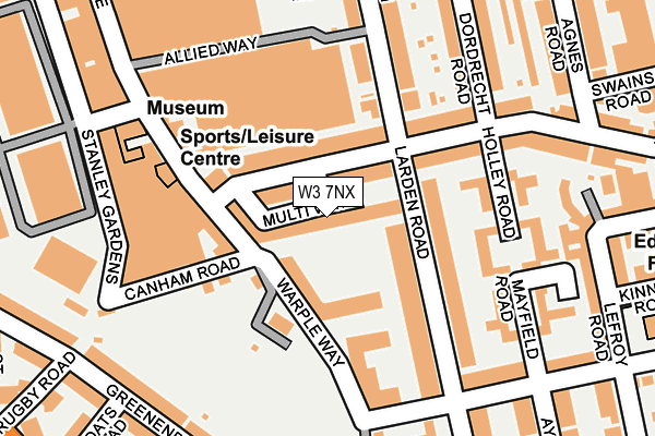 W3 7NX map - OS OpenMap – Local (Ordnance Survey)