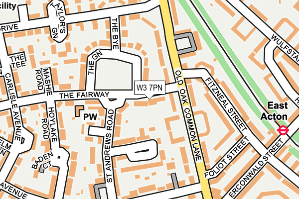 W3 7PN map - OS OpenMap – Local (Ordnance Survey)