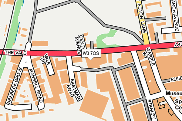 W3 7QS map - OS OpenMap – Local (Ordnance Survey)