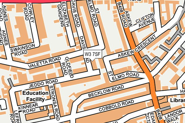 W3 7SF map - OS OpenMap – Local (Ordnance Survey)