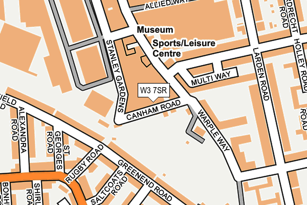 W3 7SR map - OS OpenMap – Local (Ordnance Survey)