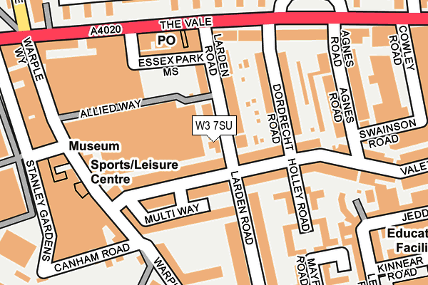 W3 7SU map - OS OpenMap – Local (Ordnance Survey)