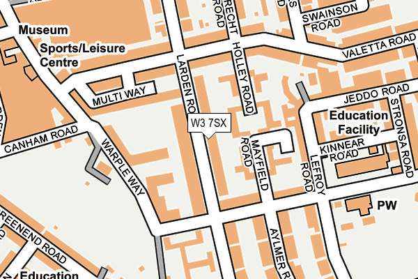 W3 7SX map - OS OpenMap – Local (Ordnance Survey)