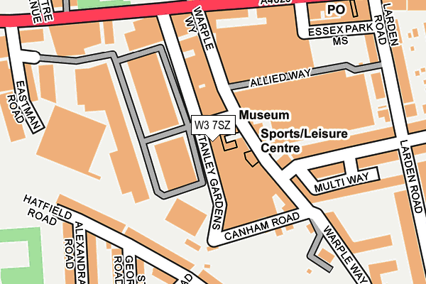 W3 7SZ map - OS OpenMap – Local (Ordnance Survey)