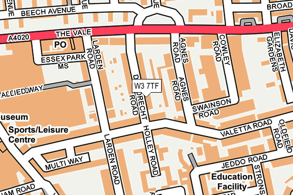 W3 7TF map - OS OpenMap – Local (Ordnance Survey)