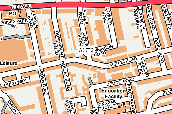 W3 7TG map - OS OpenMap – Local (Ordnance Survey)