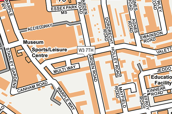 W3 7TH map - OS OpenMap – Local (Ordnance Survey)